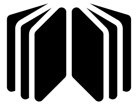 Open book, booklet, copybook symbolのイラスト素材