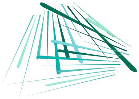Grid, mesh with dynamic lines. Intersecting stripes. Irregular grating, lattice texture. Interlocking, criss-cross abstract geometric illustrationのイラスト素材