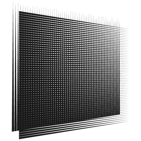 Grid, mesh pattern. Cellular, reticulated grate, lattice. Array of bisect, overlap lines. Intersect straight, parallel stripes. geometric black and white, monochrome design elementのイラスト素材