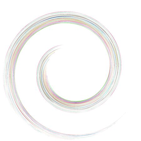 Detailed twirl, spiral element. Whirlpool, whirligig effect. Circular, rotating burst lines. Whirl radial spokes. Coil, twirl abstract shapeのイラスト素材