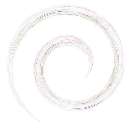 Detailed twirl, spiral element. Whirlpool, whirligig effect. Circular, rotating burst lines. Whirl radial spokes. Coil, twirl abstract shapeのイラスト素材