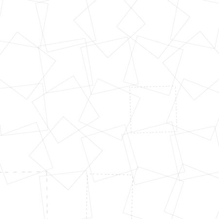 Rectangular, angular pattern, texture with intersecting, overlapping thin lines of random squaresのイラスト素材