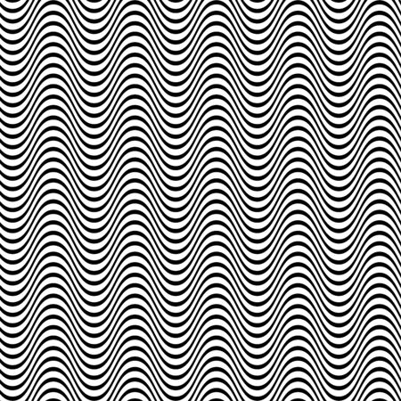 Waving, wavy, zigzag lines. Irregular parallel stripes, lines with wavy, waving distortion, deformation effect. Winding, criss-cross, squiggle, wiggle lines. Curve, curvy, sinuous, billowy square format lines pattern, lines background, lines textureのイラスト素材