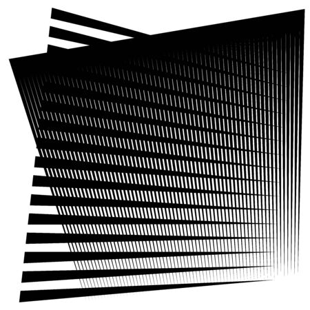Grid, mesh element. cellular, reticular grate, lattice. array of bisect, overlap lines, stripes. geometric monochrome, black and white element, pattern. Intersect straight, parallel lines, stripesのイラスト素材
