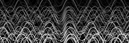 Random wavy, zig-zag lines abstract art texture, background. Sinuous, tangled intersecting,...