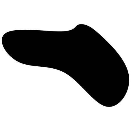 Random blotch, inkblot. Organic blob, blot. Speck shape.Splat, fleck graphic. Drop of liquid, fluid. Pebble, stone silhouette.Ink stain, mottle spot irregular shape. Basic, simple rounded, smooth formのイラスト素材