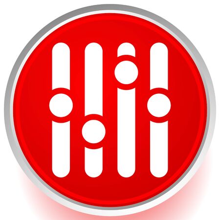Icon with adjusters symbol. Control paner, levels, settings concept iconのイラスト素材