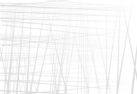 Abstract geometric art with random, chaotic, dynamic lines. Straight crossing, intersecting irregular lines, stripes texture, patternのイラスト素材