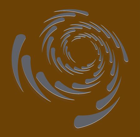 duotone curly, coil, gyration volute shape. twine vortex rotating in concentric, radial, radiating and circular, circling fashionのイラスト素材