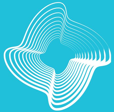 white helical, spiraling, curl and curly shape. spiral, twirl, swirl illustration. twine design element over single-color, monochrome background, backdrop. helix, voluteのイラスト素材