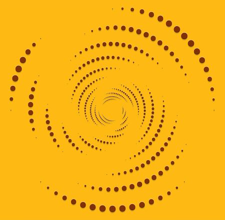 duotone curly, coil, gyration volute shape. twine vortex rotating in concentric, radial, radiating and circular, circling fashionのイラスト素材