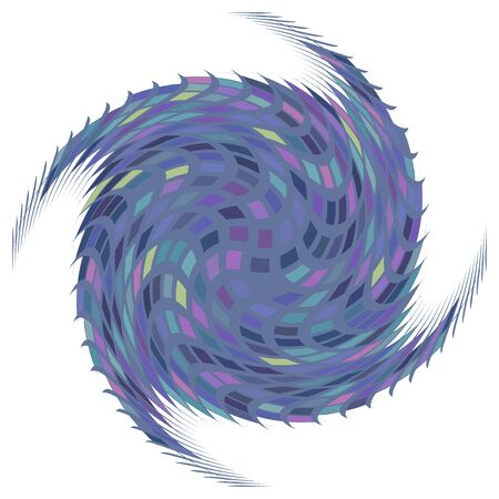 monochrome cyclic, cycle concentric rings. revolved spiral, vortex, whorl. abstract circular, radial loop shape, elementのイラスト素材