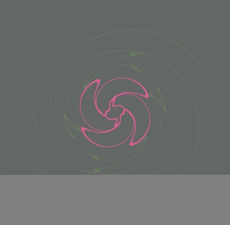 Single mottled, multi-color and colorful spiral, swirl, twirl element. Twisted cyclic, circular and radial, radiating whorl, volute shape over colored backdrop, backgroundのイラスト素材