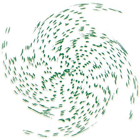 Single-colored, monochrome twirl, swirl. Shape with rotation, spin, spiral distortion. Helix, volute and twine design elementのイラスト素材