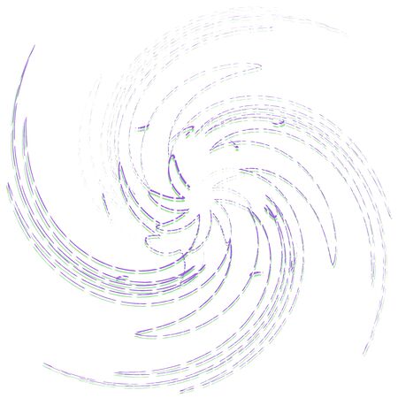 Single-colored, monochrome twirl, swirl. Shape with rotation, spin, spiral distortion. Helix, volute and twine design elementのイラスト素材
