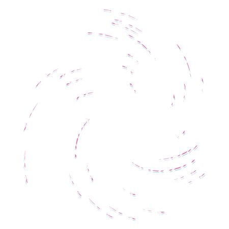 Single-colored, monochrome twirl, swirl. Shape with rotation, spin, spiral distortion. Helix, volute and twine design elementのイラスト素材