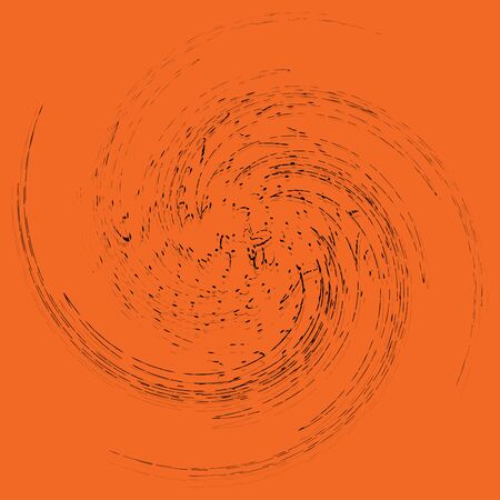 Monochrome volute, vortex shapes. Twisted helix elements. Rotation, spin and twist concept designのイラスト素材