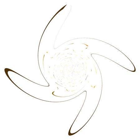 monochrome cyclic, cycle concentric rings. revolved spiral, vortex, whorl. abstract circular, radial loop shape, elementのイラスト素材