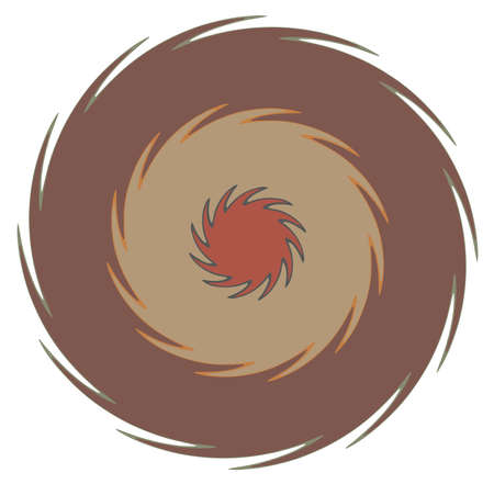 Abstract concentric, radial, concentric spiral, swirl, twirl and vortex shapes. Design elements with rotation, gyre, torsion effect. Abstract circular illustrationのイラスト素材