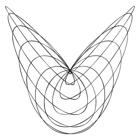 Abstract knot design element. Random intersecting lines doodle, scribble illustration â Stock vector illustration, Clip-art graphicsのイラスト素材