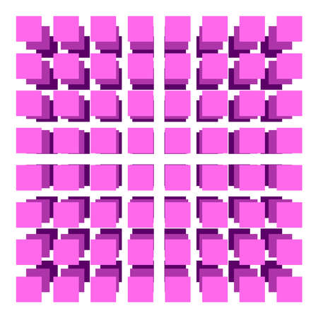 Grid, mesh of 3D spatial, stacked tier squares, Cubes â€“ Stock vector illustration, Clip-art...