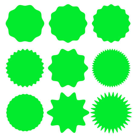 Badge, medal - Starburst, Sunburst Seal vector icon. Round, circle banner, Sticker or Vignette shape - Royalty free stock vector illustration, clip-artのイラスト素材