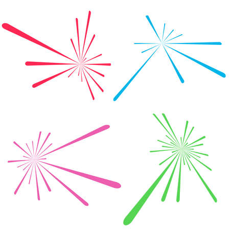 Random radial lines Comic effect. Fireworks, sparkle illustration - Royalty free vector illustration, clip-artのイラスト素材