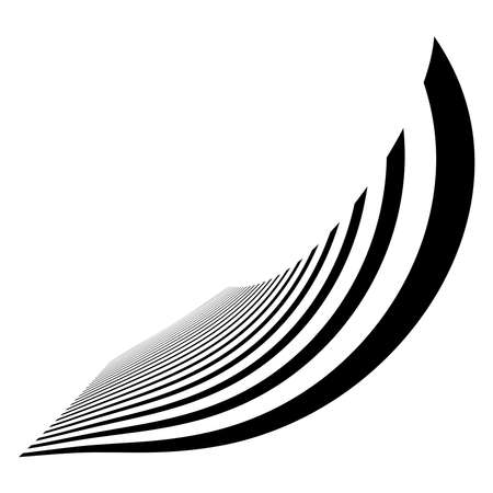 Abstract wavy, waving, billowy lines vector element â Stock illustration, Clip art graphicsのイラスト素材