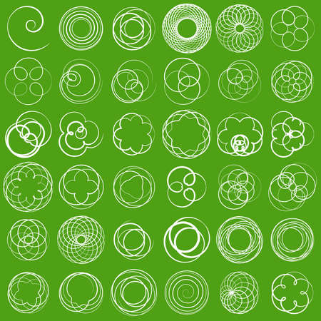 Curlicue, Loop shapes, elements vector illustration â Stock vector illustration, clip-artのイラスト素材