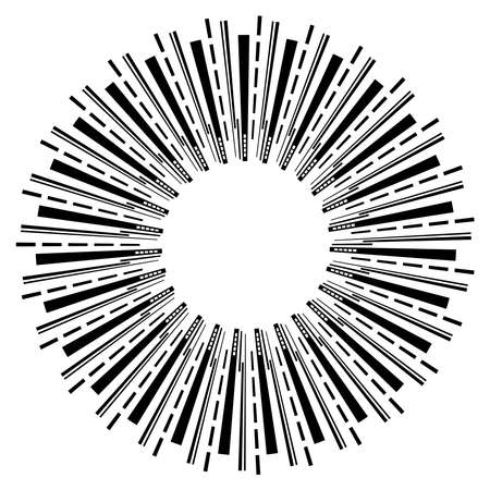 Geometric HUD, sc-fi GUI, UI circular elements. Geometric circle vector â Stock vector illustration, Clip art graphicのイラスト素材