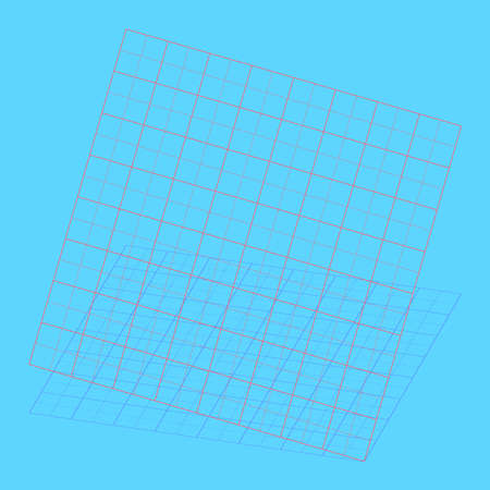 Tilt, skew, diagonal grid, mesh squares abstract geometric vector illustration. Rotated, angled grill, lattice, grating element â Stock vector illustration, Clip art graphicsのイラスト素材