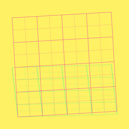 Tilt, skew, diagonal grid, mesh squares abstract geometric vector illustration. Rotated, angled...