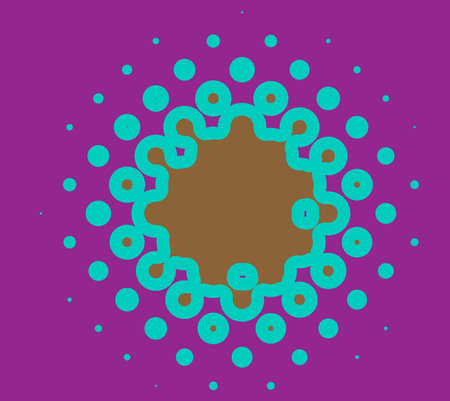 Halftone (half-tone) element. Dots, circles, speckles and freckles vector illustration....