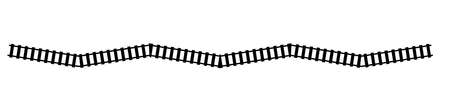 Railroad, Train track, Railway contour, silhouette vector. Tramway, metro, subway path â Stock illustration, Clip art graphicsのイラスト素材