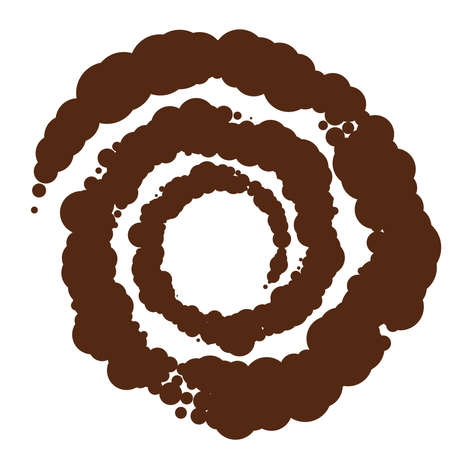 Dots, dotted circular spiral. Swirl, twirl of circles. Stippling, pointillist design. Speckles, flecks vector illustration â Stock vector illustration, Clip art graphicsのイラスト素材