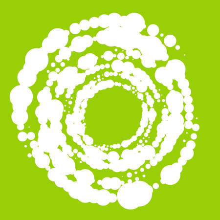 Dots, dotted circular spiral. Swirl, twirl of circles. Stippling, pointillist design. Speckles, flecks vector illustration â Stock vector illustration, Clip art graphicsのイラスト素材