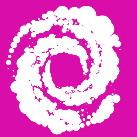 Dots, dotted circular spiral. Swirl, twirl of circles. Stippling, pointillist design. Speckles, flecks vector illustration â Stock vector illustration, Clip art graphicsのイラスト素材