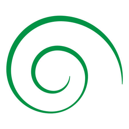 Abstract spiral, twist. Radial swirl, twirl curvy lines element. Circular, concentric loop-hook. Revolved whirl design shape, Whirlwind, whirlpool illustration. Radiating volute, whirligig, curlicueのイラスト素材