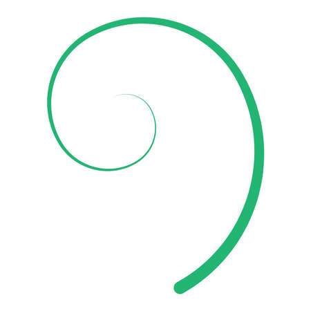 Abstract spiral, twist. Radial swirl, twirl curvy lines element. Circular, concentric loop-hook. Revolved whirl design shape, Whirlwind, whirlpool illustration. Radiating volute, whirligig, curlicueのイラスト素材