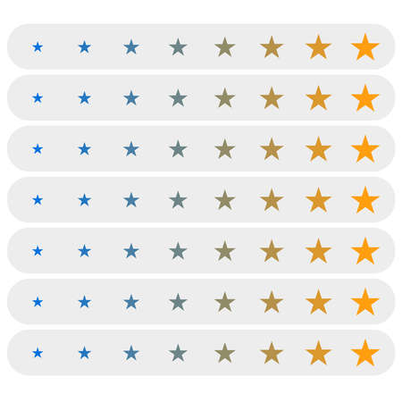 Star rating evaulation, assessment rating concept graphic. Grade, rank, cusomer satisfaction concept icon. Review, estiminate concept â Stock illustration, Clip art graphicのイラスト素材