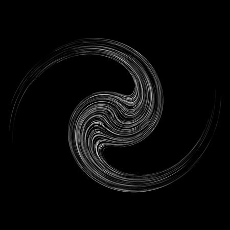 Cycle design element with contort, spin effect. Abstract swerve circlet spiral â Stock illustration, Clip art graphicsのイラスト素材