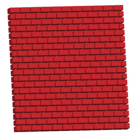 Red brickwall, brick wall. Masonry, stonework, building and architecture concepts icon â Stock illustration, Clip art graphicsのイラスト素材