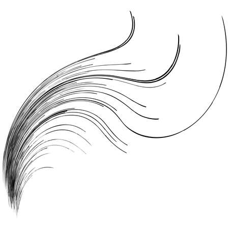 Organic weed, grass like curvy, wavy lines â Stock illustration, Clip art graphicsのイラスト素材