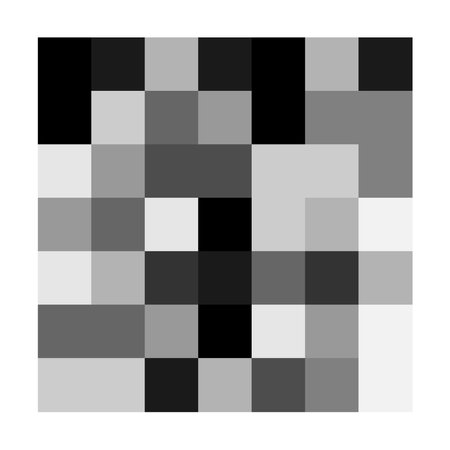 7x7 cube, square geometric arrangement. Square illustration