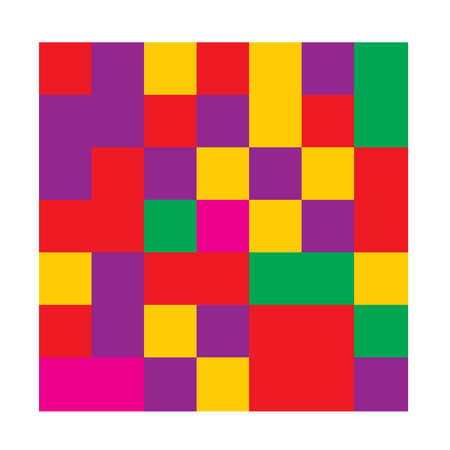 7x7 cube, square geometric arrangement. Square illustrationのイラスト素材