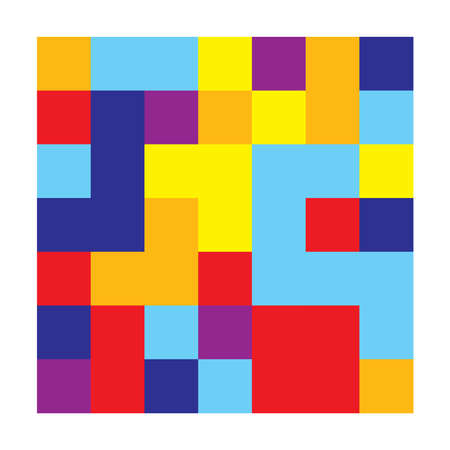 7x7 cube, square geometric arrangement. Square illustrationのイラスト素材