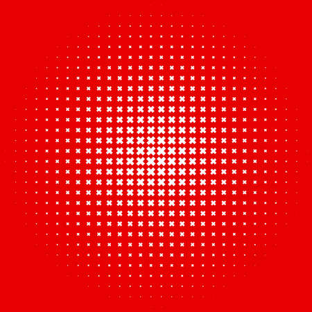 Circle made of plus, cross marks, signsのイラスト素材