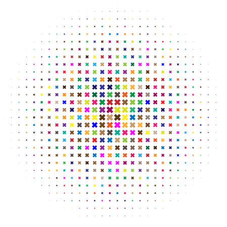 Circle made of plus, cross marks, signsのイラスト素材