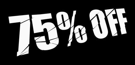 cracked, smashed, splattered and exploding percentage, discount numbers, numerals and letters for marketing, promotion vector illustrationのイラスト素材