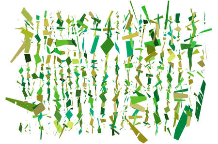 Abstract vector art - Random geometry shapes vector illustration. Generative art. Angular and edgy, angled geometrical illustration. Random abstract composition. Jumble, disarray of irregular elementsのイラスト素材